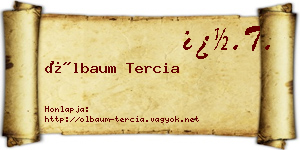Ölbaum Tercia névjegykártya